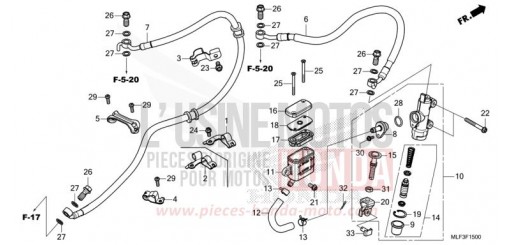 REAR BRAKE MASTER CYLINDER NT1100DN de 2022